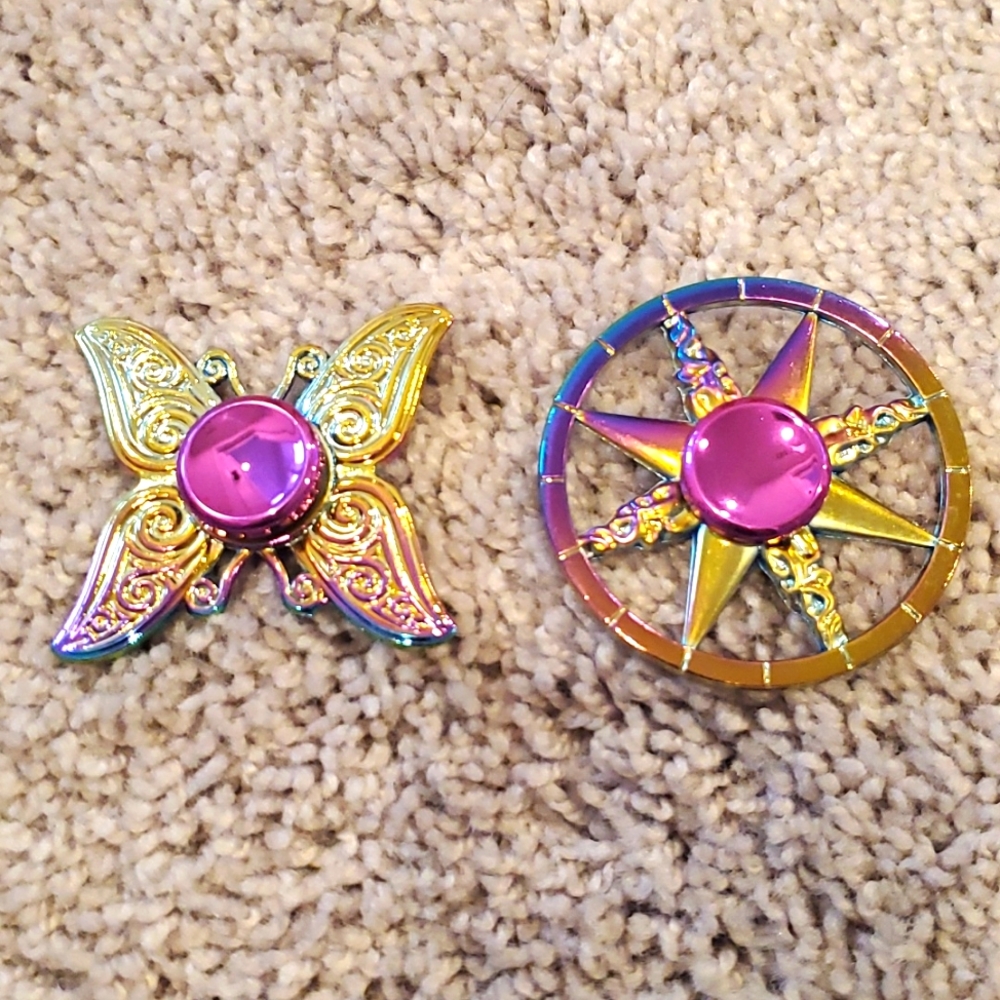 Butterfly and Sun Metal Fidget Spinner Toy